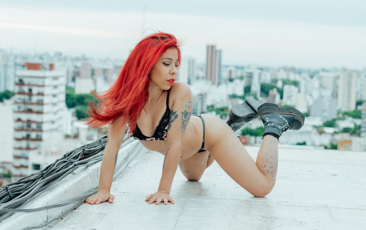 Red Leopard  in the city